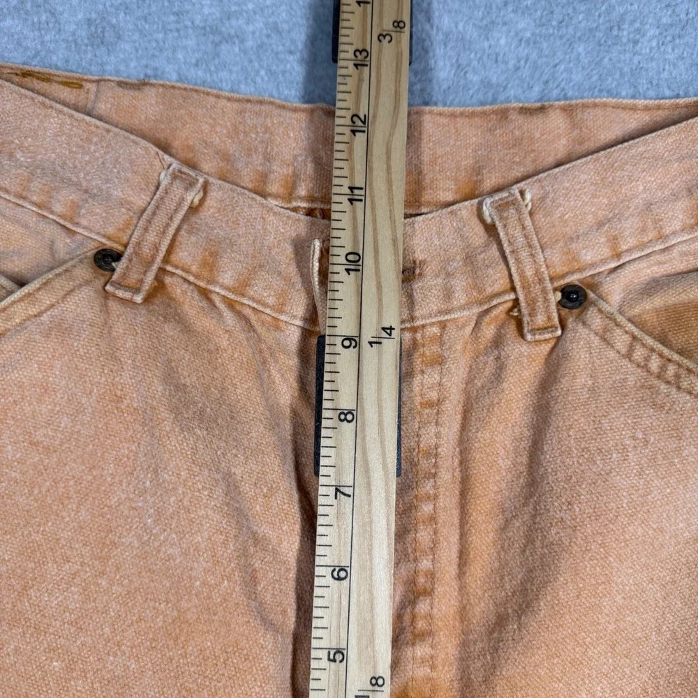 Vintage‎ 1980s Levi's 630-7775 White Tab Jeans Tan Orange Actual 28x34 Talon 42